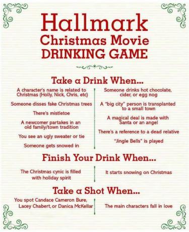 Hallmark Christmas Movie drinkspel