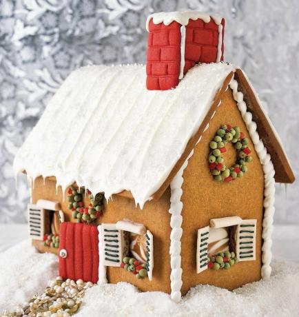 peperkoekhuis, peperkoek, eten, huis, nagerecht, winter, suikerglazuur, sneeuw, kerstdecoratie, huis,