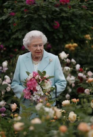 koningin elizabeth ii op de Chelsea Flower Show op 23 mei 2016