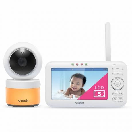 Digitale video-babyfoon met draai- en kantelfunctie en nachtlampje