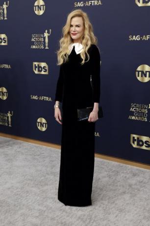 Santa Monica, Californië 27 februari Nicole Kidman woont de 28e jaarlijkse Screen Actors Guild Awards bij bij Barker Hangar op 27 februari 2022 in Santa Monica, Californië foto door frazer Harrisongetty Images