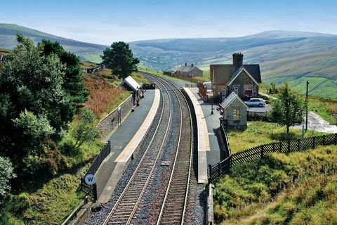 Dent Station - spoorweg - perron - Cumbria