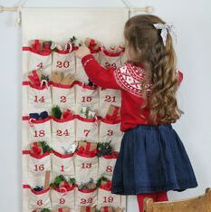 Luxe gepersonaliseerde stoffen adventskalender