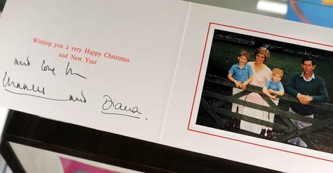 Prins Charles en prinses Diana kerstkaart