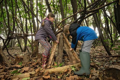 schoolkinderen natuur