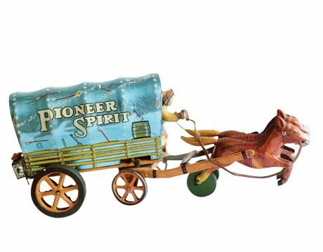 Gelithografeerde blikken antieke speelgoedwagen