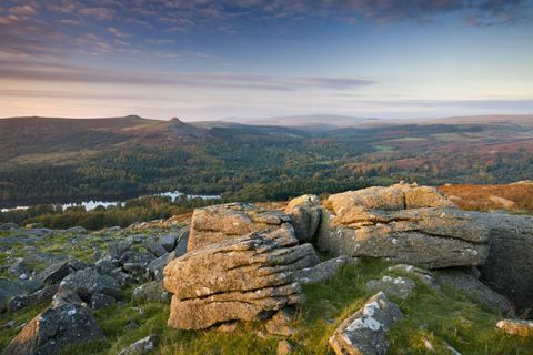 Uitzicht vanaf Sheeps Tor op Dartmoor