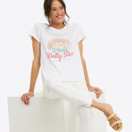 Wat zou Dolly doen Rainbow T-shirt