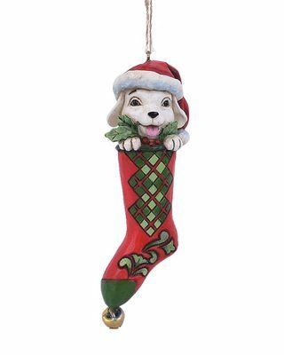 Hond in kous ornament