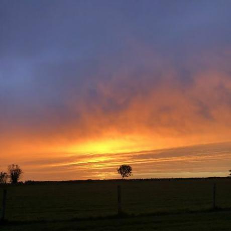 zonsondergang cotswold boerderij park lodges