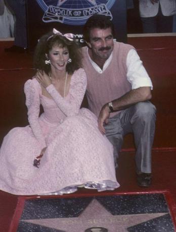 Tom Selleck en Jillie Mack 1986 Hollywood Boulevard