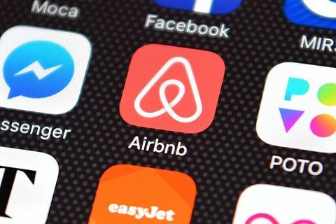 Airbnb-app op mobiele telefoon