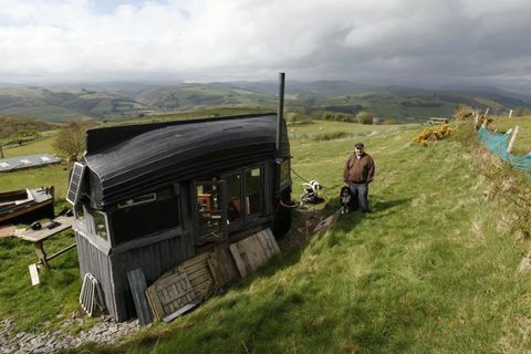 Airbnb Boatel uitzicht over Snowdonia