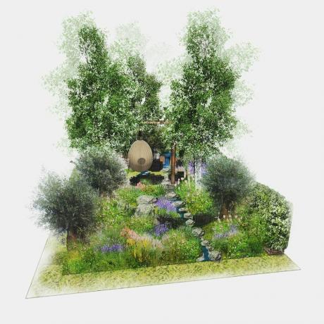 Yeo Valley biologische tuin op Chelsea Flower Show 2021 showtuinen