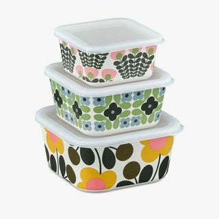 Orla Kiely Flower Bamboo Opbergboxen, set van 3, multi