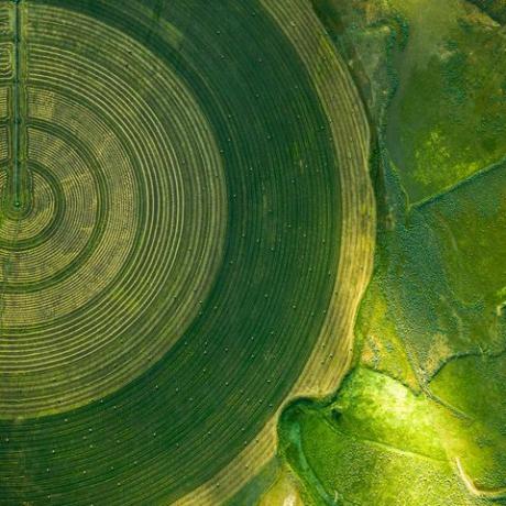luchtfoto's landbouwgrond patronen