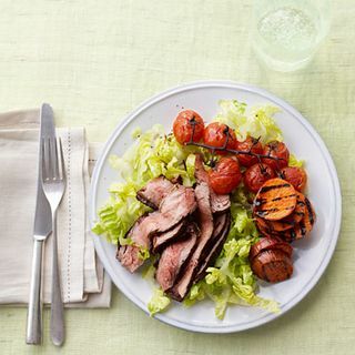 gegrilde steak salade