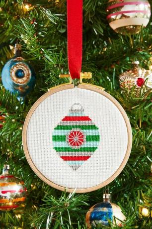 Kerst ornament kruissteek patroon