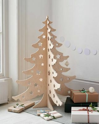 Alternatieve houten kerstboom van 1,2 meter hoog