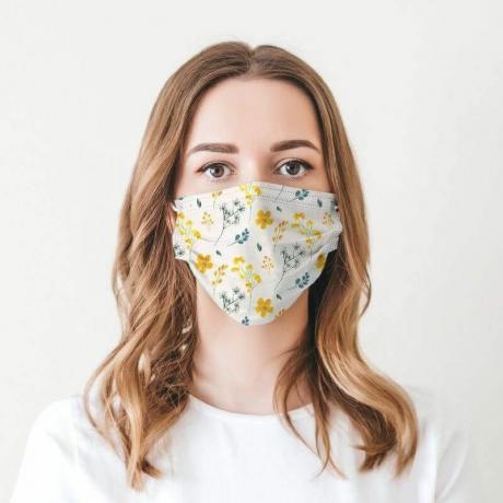 Gezichtsmasker met bloemenprint