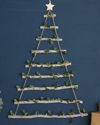 Woodland Maretak Muur Opknoping Kerstboom Ladder