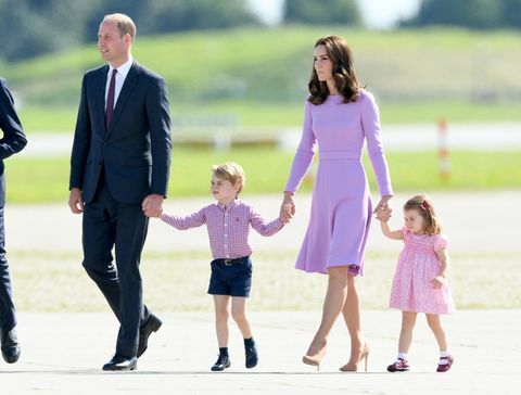 De hertog van Cambridge, Prins George, hertogin van Cambridge en prinses Charlotte