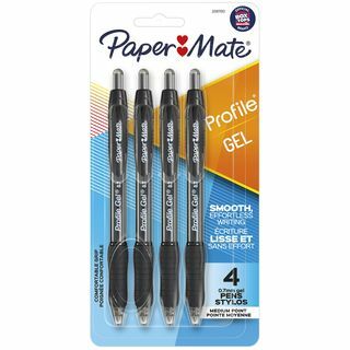 Paper Mate-profiel intrekbare gelpennen, 4 tellen