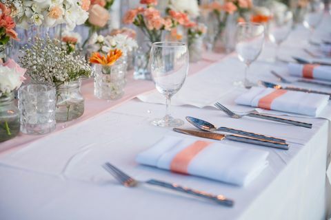 bruiloft tafel instelling