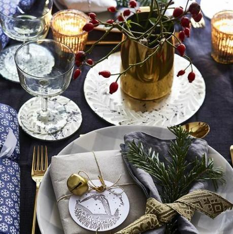 scandi kerst decor ideeën tafel