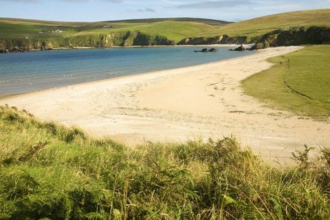 unst shetland eiland strand