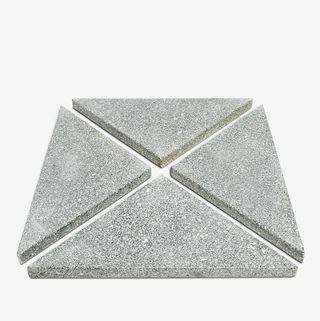 Parasolvoet: granieten platen Parasolvoetgewichten, 60 kg, pak van 4, grijs