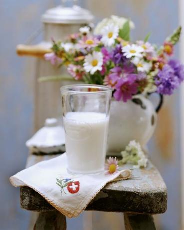 melk en bloemen