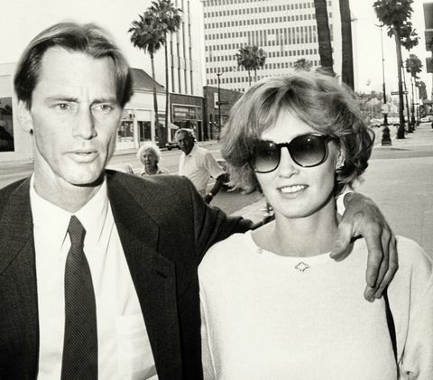 Sam Shepard en Jessica Lange tijdens 'The Natural' Los Angeles Premiere in 1984