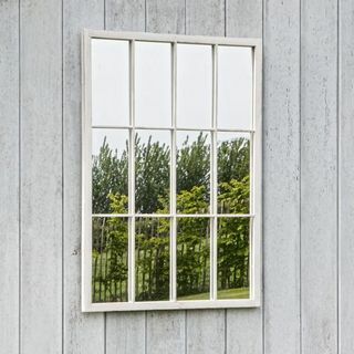 Sarah Window Pane buitenspiegel in wit