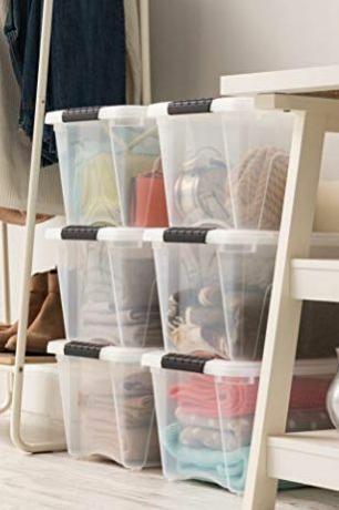 Plastic opslagcontainers voor kleding