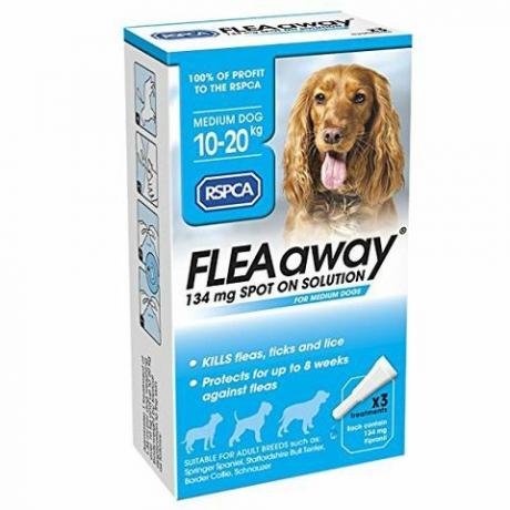 RSPCA FleaAway Spot On Solution voor middelgrote honden, 134 mg