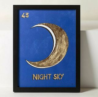 Night Sky goud verijdelde kunst aan de muur