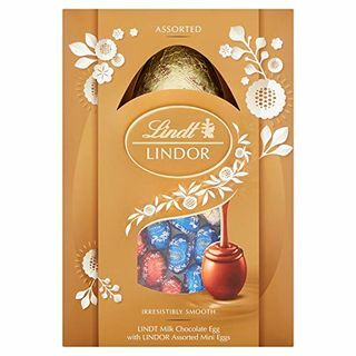 Lindt Melkchocolade Ei met Lindor Assortiment Mini Eieren, 215g