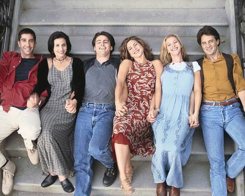 The Friends cast in de jaren negentig