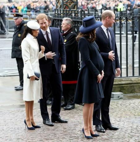 Meghan en Kate in Westminster Abbey