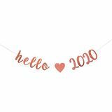 Rose Gold Glitter Hallo 2020 banner