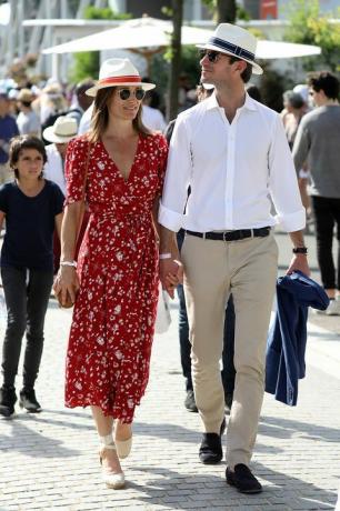 pippa middleton franse open rode jurk