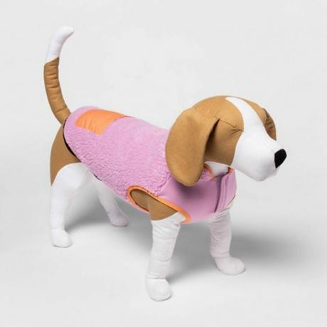 Paars Posies Sherpa-vest voor honden en katten