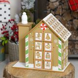 Houten peperkoek huis adventkalender