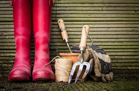 Tuingereedschap en -laarzen