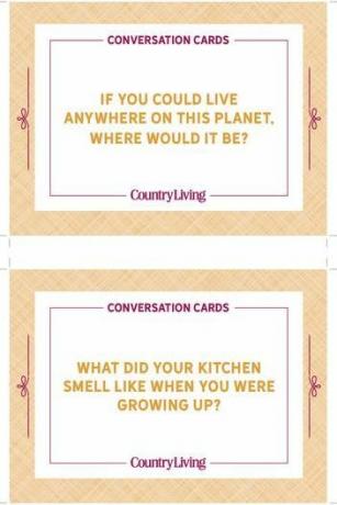 downloadbare kaarten met vragen om een ​​gesprek te stimuleren