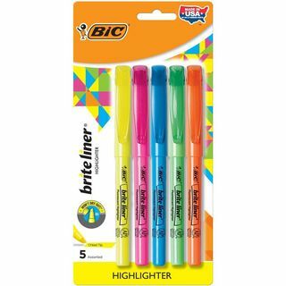 BiC 5pk markeerstift vervangbare punt Brite voering