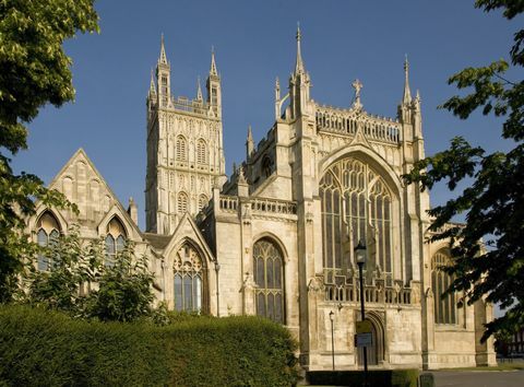 Gloucester Cathedral in de zonneschijn