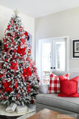 rode witte kerstboomversieringen 