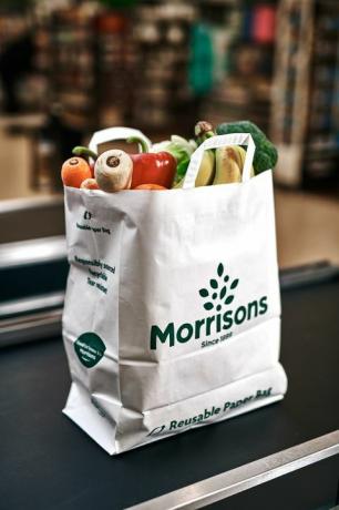 Herbruikbare papieren zak - Morrisons introduceert papieren draagtassen in Amerikaanse stijl in een poging om het plasticgebruik te verminderen